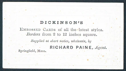 Dickinsons, supplier of embossed cards of all the latest styles