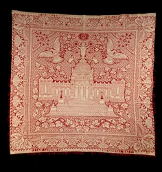 Double-weave coverlet, c.1876
