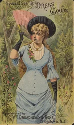 Elegant Lady Holding Fan