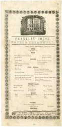 Franklin House Menu for May 23, 1844