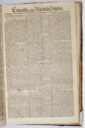 Front Page of the Gazette of the United States, April 15, 1789