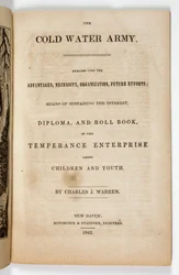 Frontispiece for The Cold Water Army Pledge by Charles J. Warren, 1842