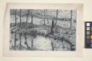 Girl By Pond