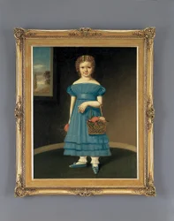 Girl with Basket of Flowers