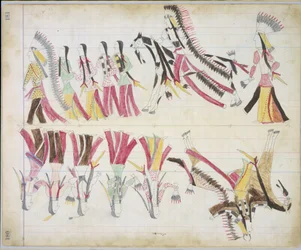 Indian Dance, Illustration from the Black Horse Ledger, 1877-79