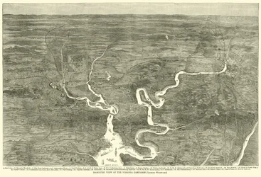 Isometric View of the Virginia Campaign, Looking Westward, June 1864