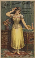 Lady Wearing Yellow Corset