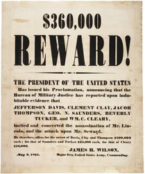Lincoln Assassination Reward, 9th May 1865