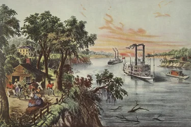 Low Water In The Mississippi, pub. 1868, Currier & Ives