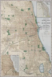 Map of Chicago and Suburbs
