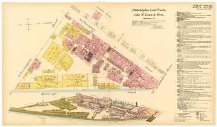 Map of Philadelphia Lead Works, 1889