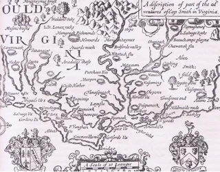 Map of Virginia, illustration from Cassell