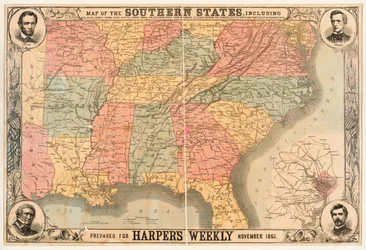 Map of the Southern States