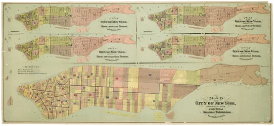 Map of the city of New York, showing its political divisions and subdivisions