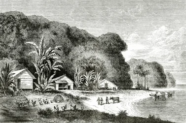 Mouth of the Saigon River, Illustration from a Visit to Saigon by Walter Rose, Published in Appletons Journal, May 4, 1872