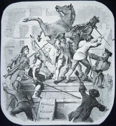 New York Rebels Pull Down the Statue of the Hated George III of England