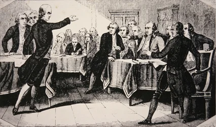 Patrick Henry before the Virginia Assembly in March 1775