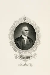 Portrait of Sam Houston with a City View, c. 1855-c. 1860