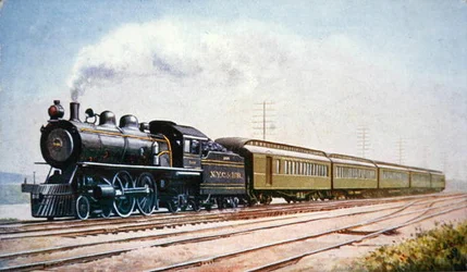 Postcard of the Empire State Express No.999 of the New York Central & Hudson River Railroad