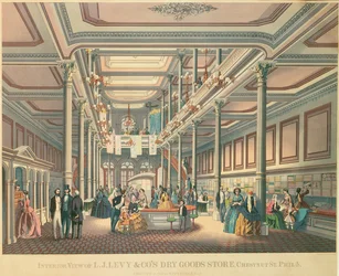 Poster advertising Levys Dry Goods Store, Philadephia, published by L.N. Rosenthal