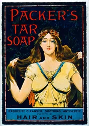 Poster advertising Packers Tar Soap