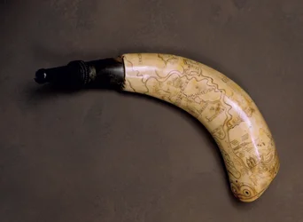 Powder horn, from the French and Indian War