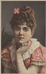 Pretty Girl Advertising Red Cross Stoves and Ranges