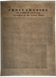 Proclamation by Andrew Jackson (1767-1845), President of the United States, 10 December 1832