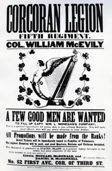 Recruitment poster for the Corcoran Legion, 1862