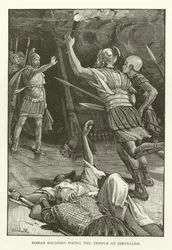 Roman Soldiers Firing the Temple at Jerusalem