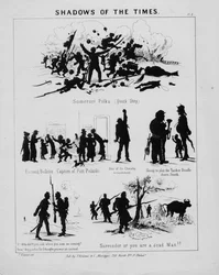 Shadows of the times, plate 3, published by P. Kramer & C. Muringer, Philadelphia, c. 1862
