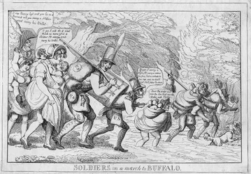 Soldiers on a march to Buffalo