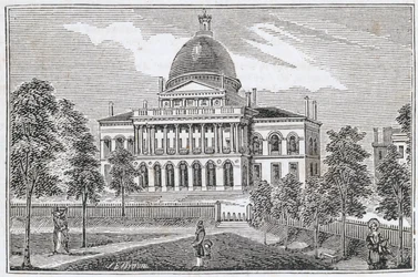 Southern View of the State House in Boston on Beacon Street, from 