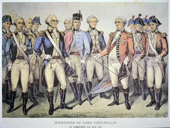 Surrender of Lord Cornwallis at Yorktown, Virginia