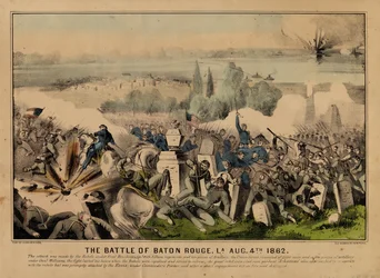 The Battle of Baton Rouge, La. Aug. 4th 1862, pub. by Currier & Ives, c.1862