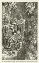 The Emperor Frederick Barbarossa Knighting Young Noblemen