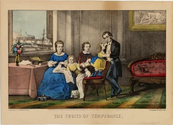 The Fruits of Temperance, pub. by Currier & Ives, 1870