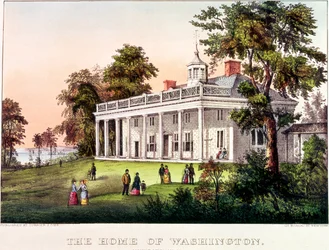 The Home of George Washington, Mount Vernon, Virginia, published by Nathaniel Currier and James Merritt Ives