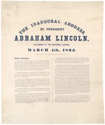 The Inaugural Address of President Abraham Lincoln, delivered at the National Capitol, 4th March 1865