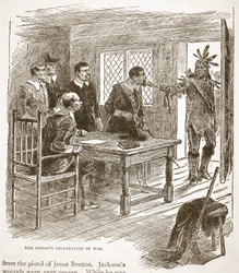The Indians Declaration of War, from a book published 1896
