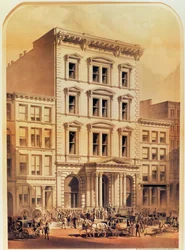 The New York Stock Exchange, Engraved by The Major and Knapp Co., 1870