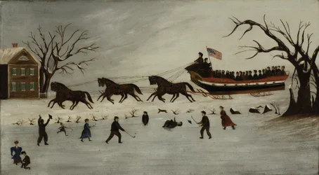The Suffragettes Taking a Sleigh Ride
