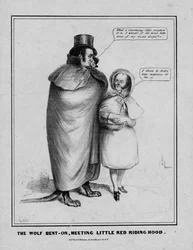 The Wolf Bent-on, Meeting Little Red Riding Hood