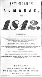 Title page of the Anti-Mormon Almanac for 1842