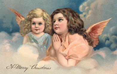 Two Praying Christmas Angels