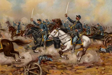 US Army, Cavalry Charge of the 5th Regulars, Gains Mill
