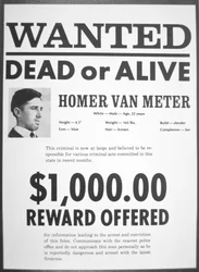 Wanted poster for Homer van Meter