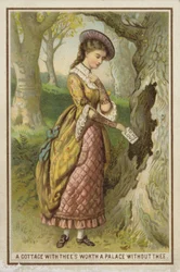 Woman delivering love letter