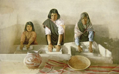 Women Grinding Corn, Pueblo of Laguna, c.1905