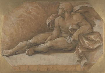 Nude Male Figure Seated on the Ground, ca. 1535-40
